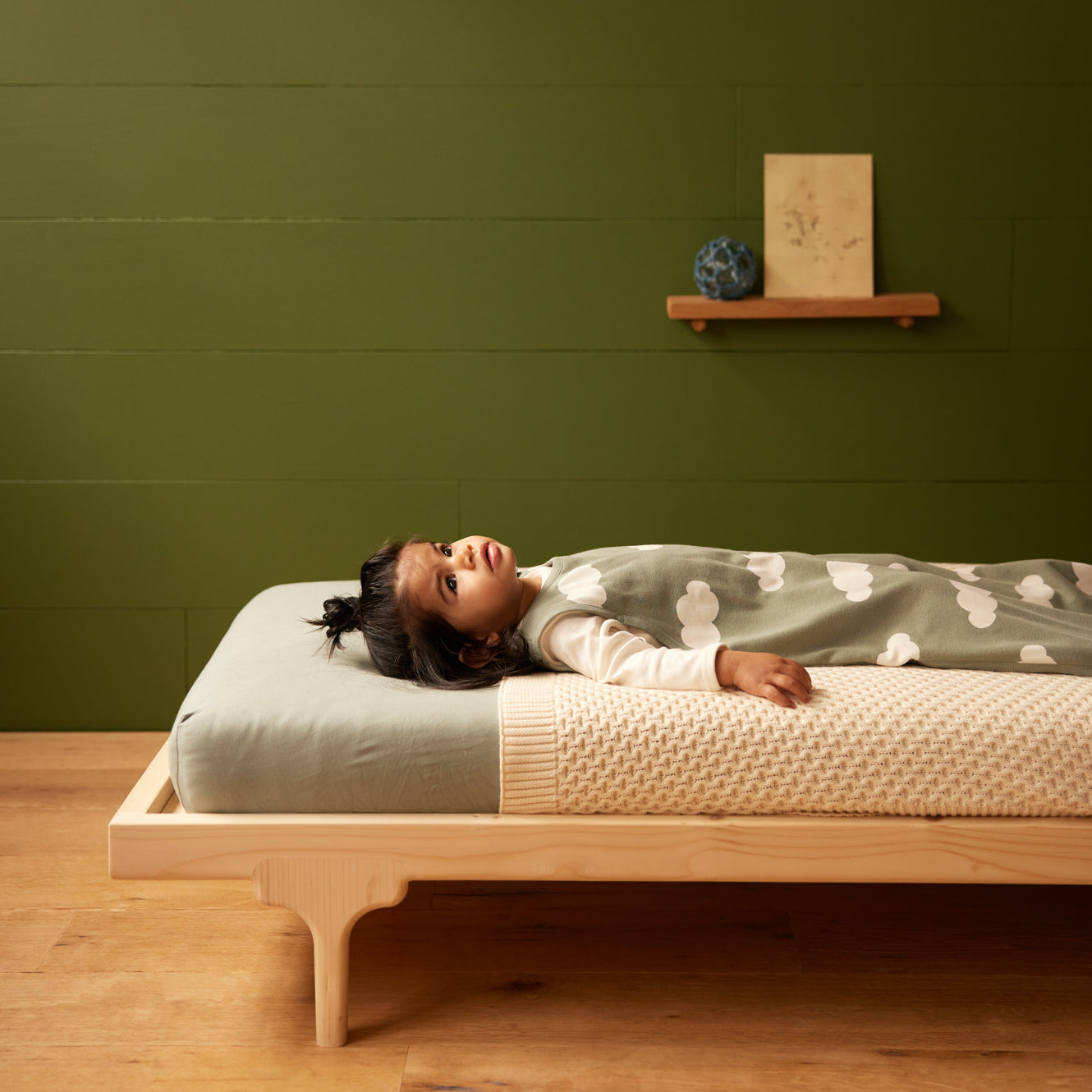 Organic Cotton Sleeping Bag - Lily Pad Cloud Print