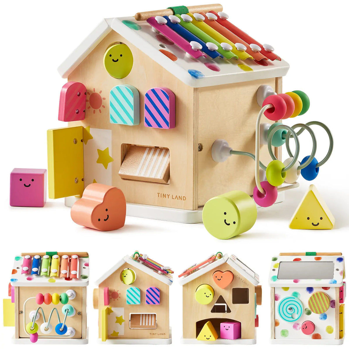 Tiny Land Brain & Hands Montessori Baby Playset – Toy Box (4–6 Months) + Activity Cube