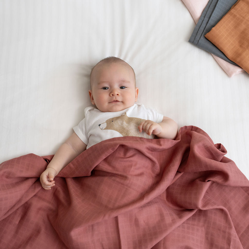 Organic Cotton Mart Eco-Friendly Muslin Swaddle Blankets