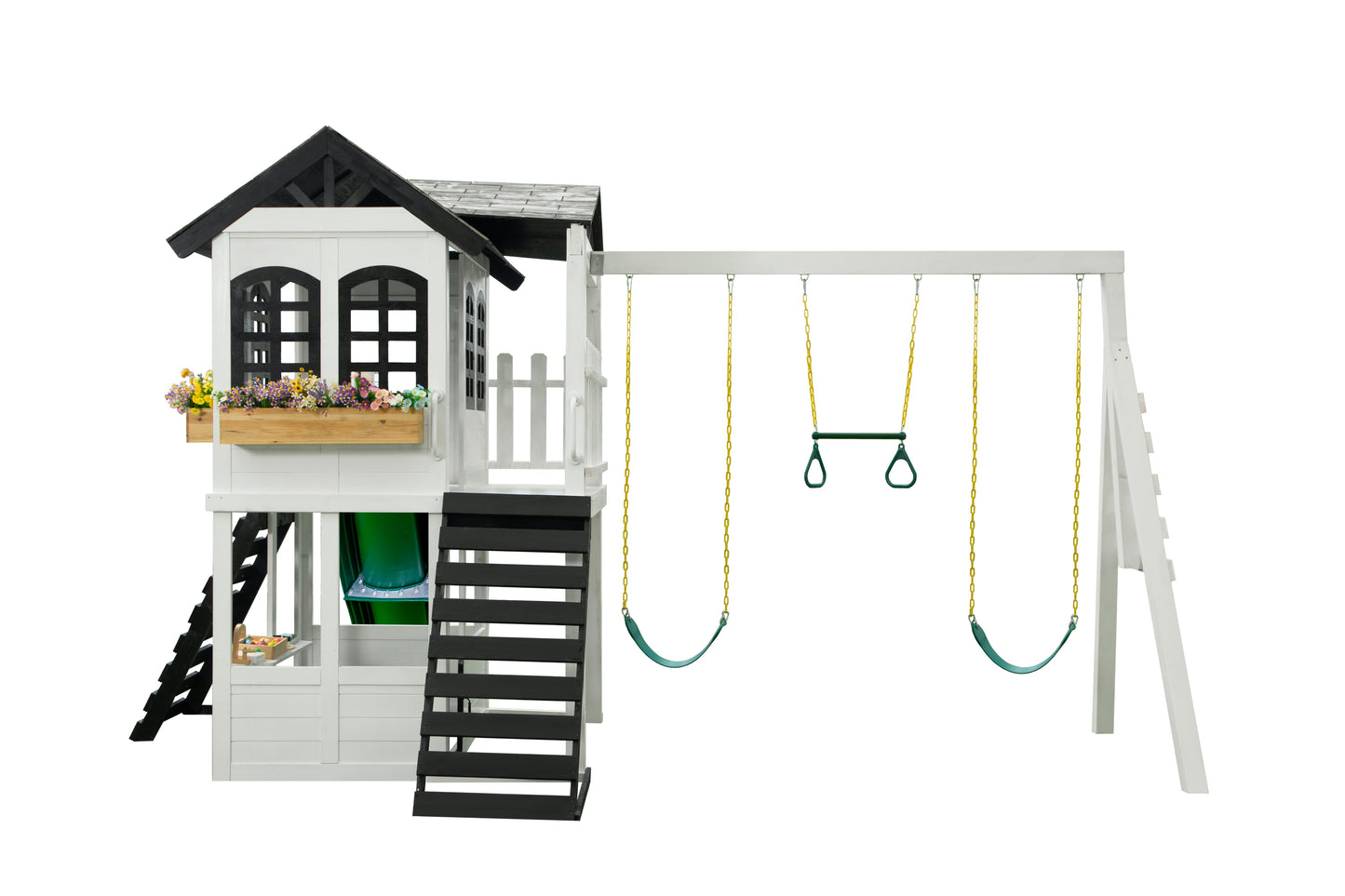 2mamabees Eco-Friendly Wooden Londyn Swing Set