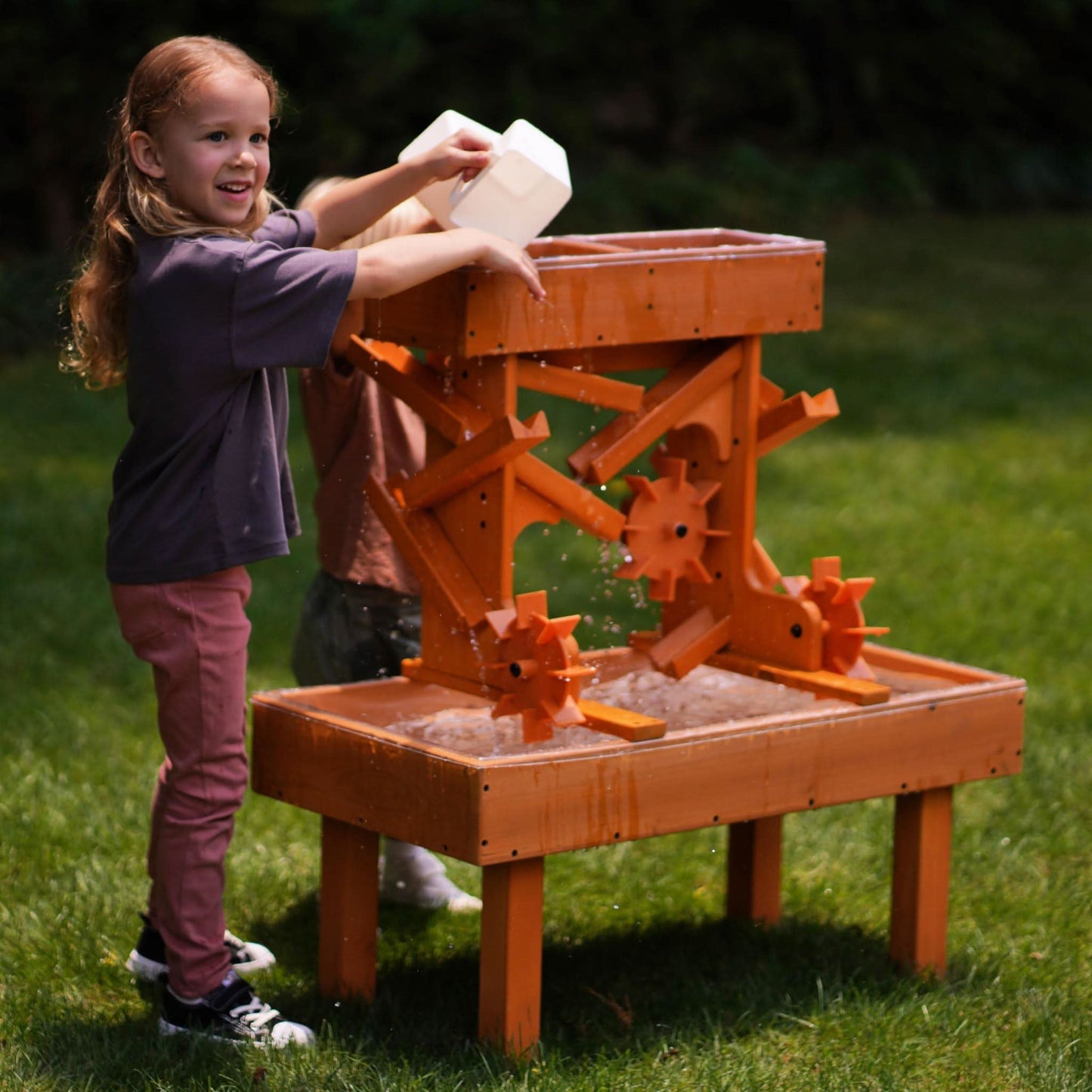 Avenlur Eco-Friendly Outdoor Wooden Water Table For Kids, Toddlers Playset