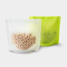 Load image into Gallery viewer, Reusable Silicone Snack and Storage Bags, 2pk
