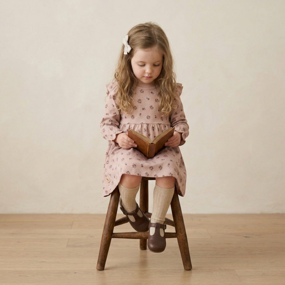Organic Knit Ruffle Sleeve Dress for Babies & Toddlers – Rosebud