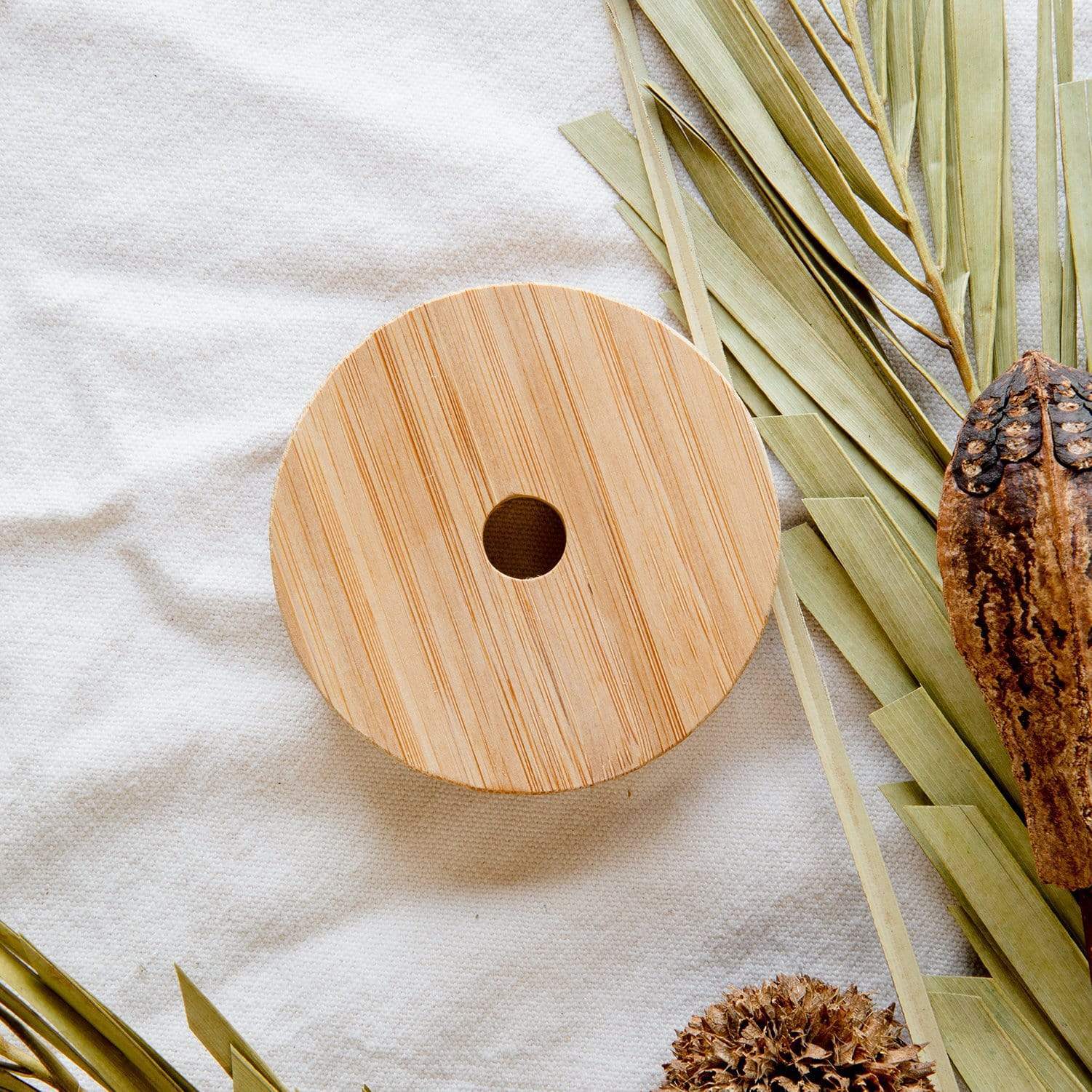 Bamboo Mason Jar Lid - Thumbnail 3