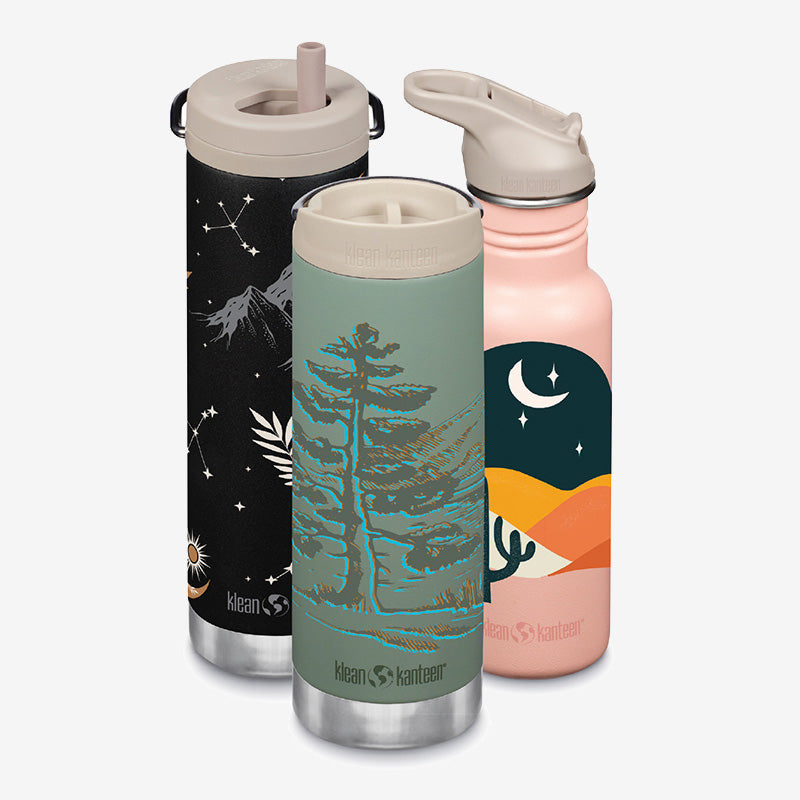 Klean Kanteen Stainless Steel 18oz Classic with Flip Seal Sport Cap - Bohemian Nights