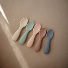 Load image into Gallery viewer, Silicone Toddler Starter Spoons 2-Pack
