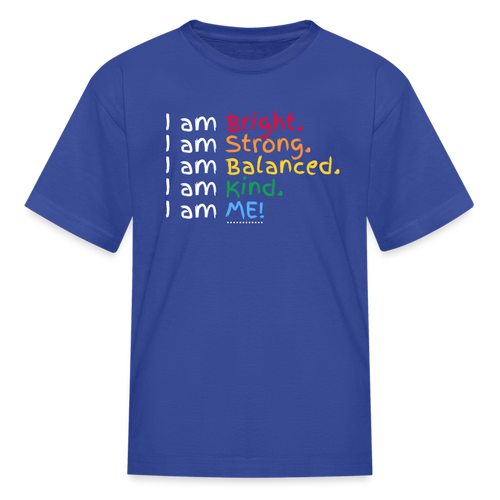 Affirmations Mantra Organic Kids' T-shirt - royal blue