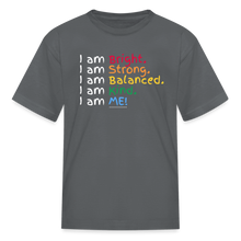 Load image into Gallery viewer, Affirmations Mantra Organic Kids&#39; T-shirt - charcoal
