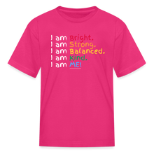 Load image into Gallery viewer, Affirmations Mantra Organic Kids&#39; T-shirt - fuchsia
