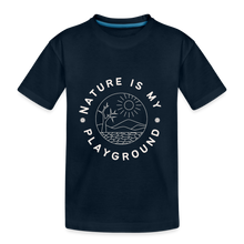 Load image into Gallery viewer, Nature is My Playground Organics Kids&#39; Nature T-shirt - deep navy
