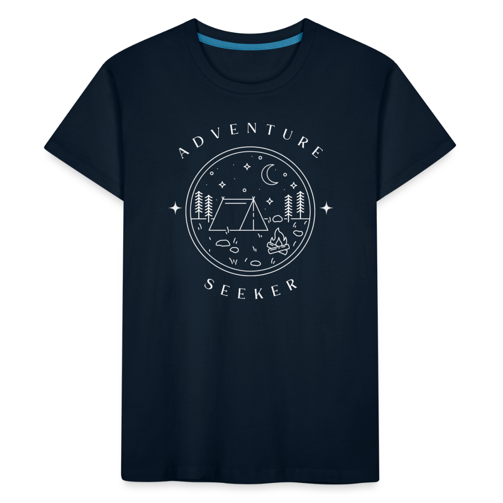 Kids' Organic Cotton Unisex T-Shirt | Adventure Seeker - deep navy