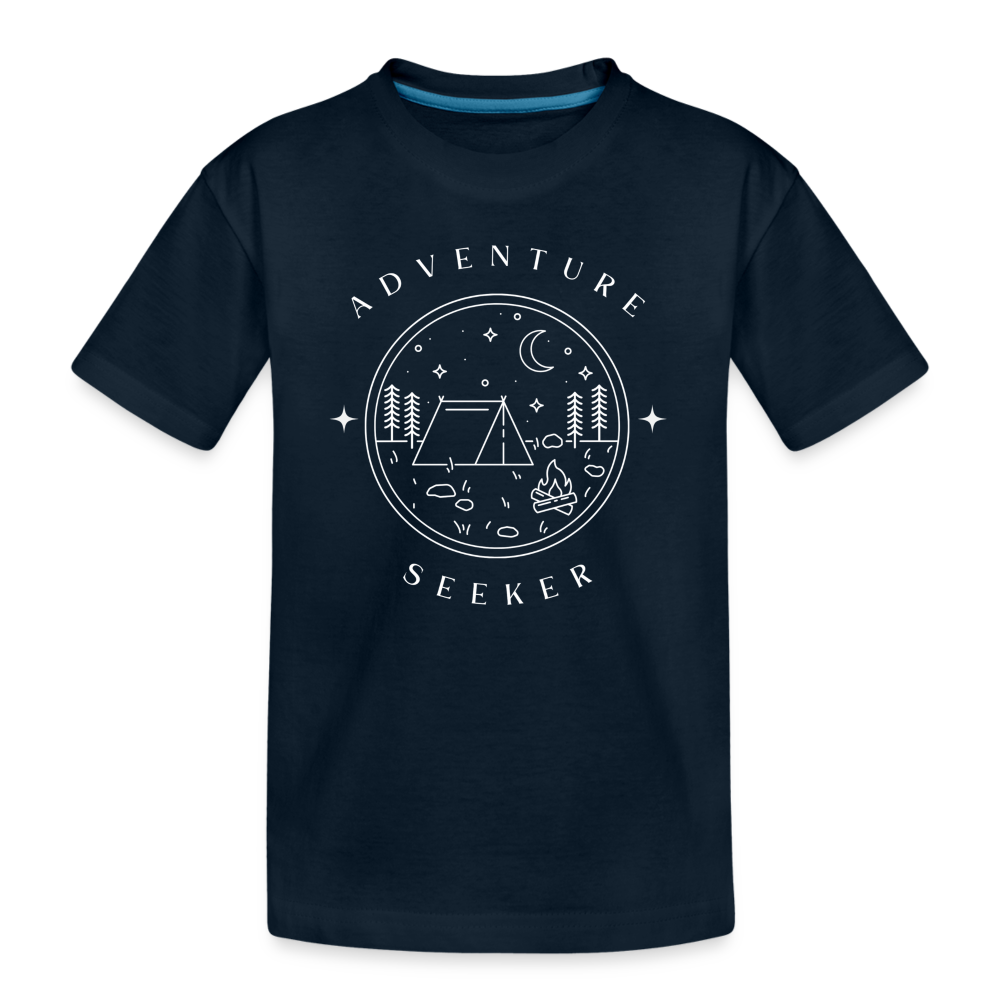 Kids' Organic Cotton Unisex T-Shirt | Adventure Seeker - deep navy