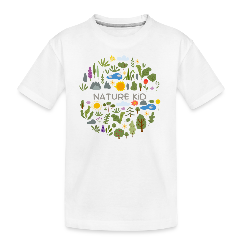 Kid’s Unisex Organic Cotton T-Shirt | Nature Kid - white