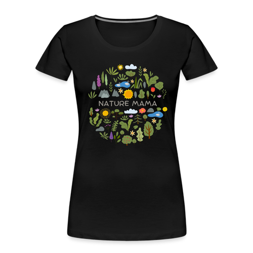 Women’s Organic Cotton T-Shirt | Nature Mama - black