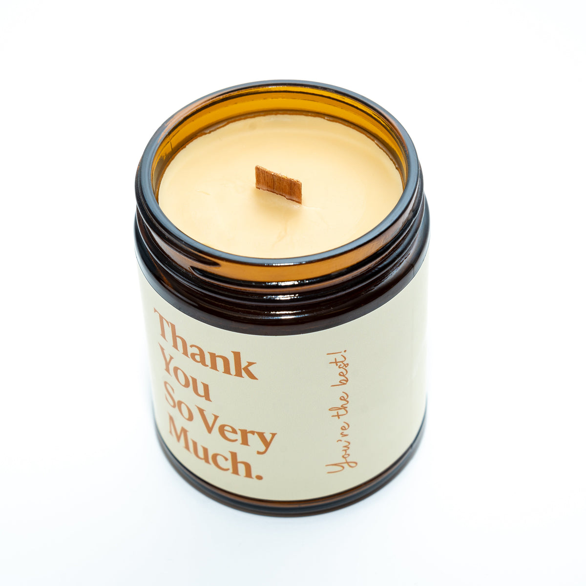 Thank You So Very Much Gift Candle – Fresh Linen, Beeswax & Coconut, 9 oz