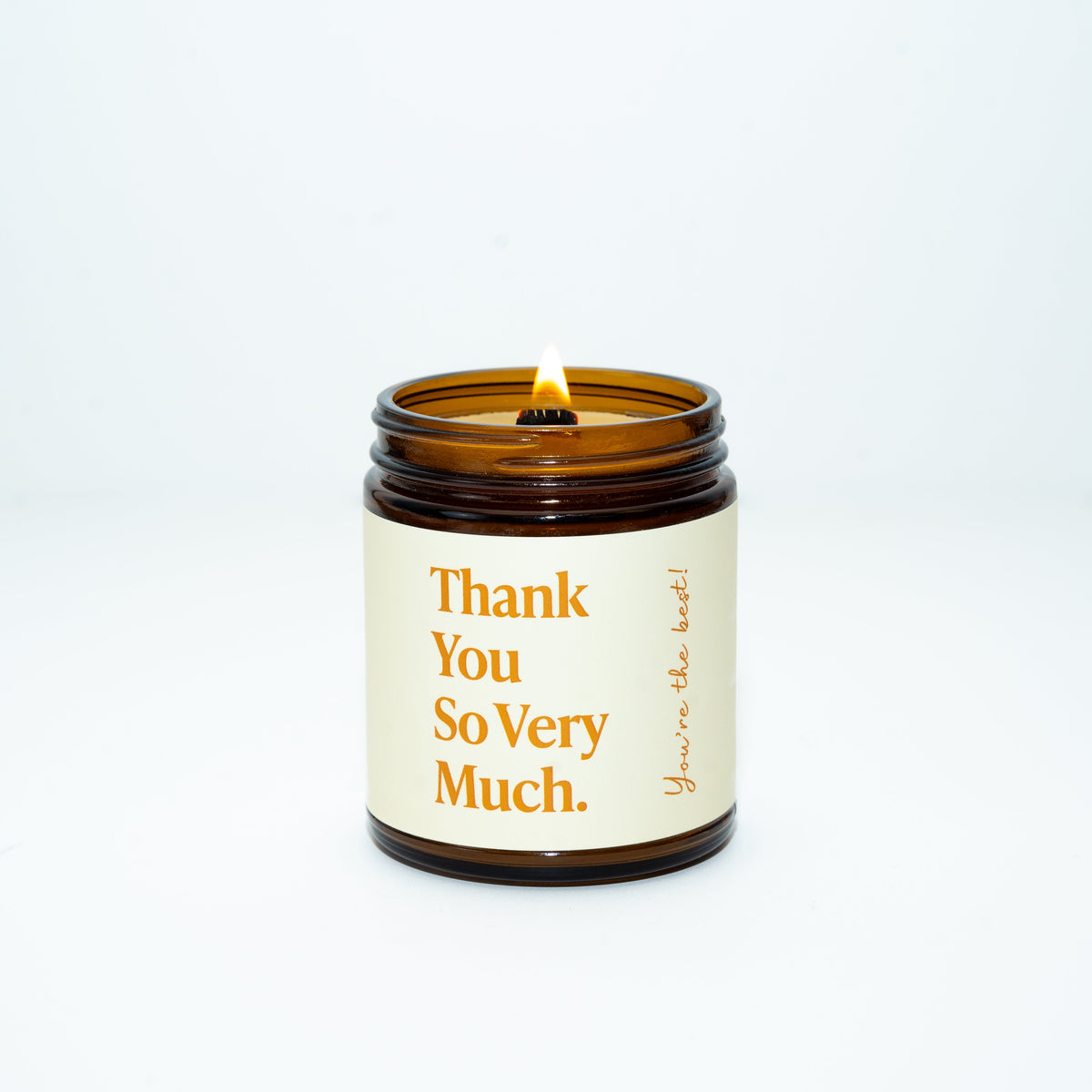 Thank You So Very Much Gift Candle – Fresh Linen, Beeswax & Coconut, 9 oz