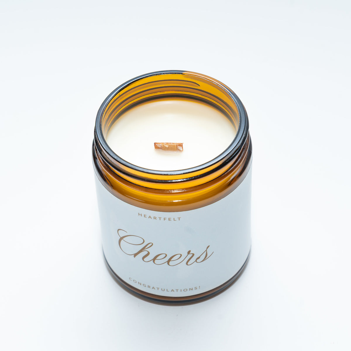 Cheers! Congratulations Gift Candle – Cinnamon Orange Clove, Beeswax & Coconut, 9 oz