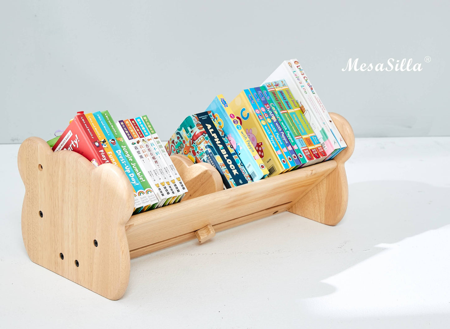 Mesasilla Toddler Book Caddy with Detachable Divider - Innovative Storage Solution