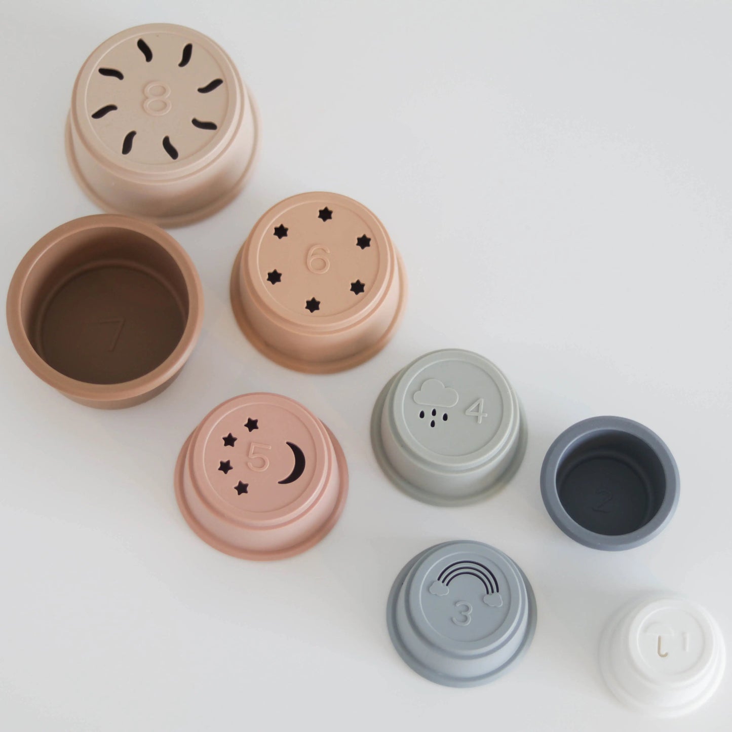 The Saturday Baby Silicone Stacking Cups
