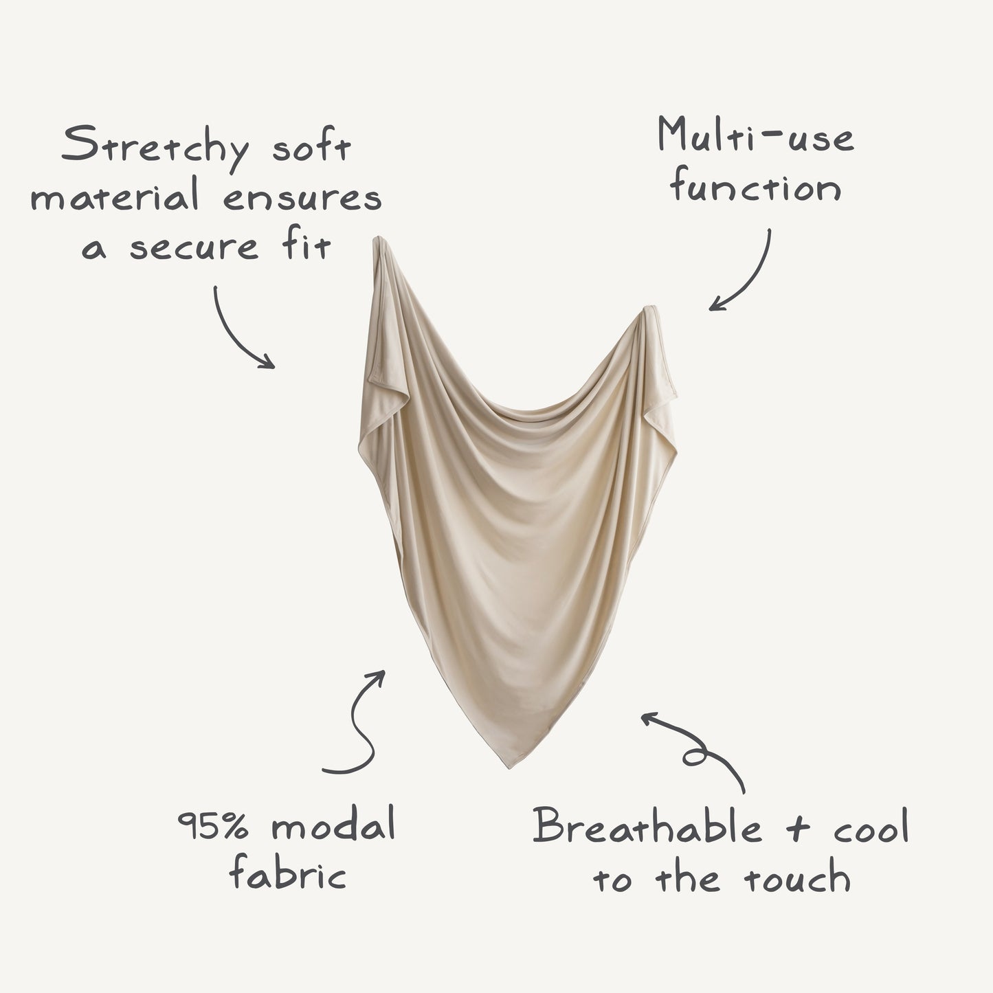 Mushie Sustainable Modal Stretchy Baby Swaddle