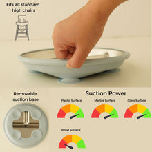 Load image into Gallery viewer, Tots Ground Eco-Friendly Stainless Steel Baby and Toddler Divided Plates PRE-ORDER NOW | Butter Yellow &amp; Baby Blue)
