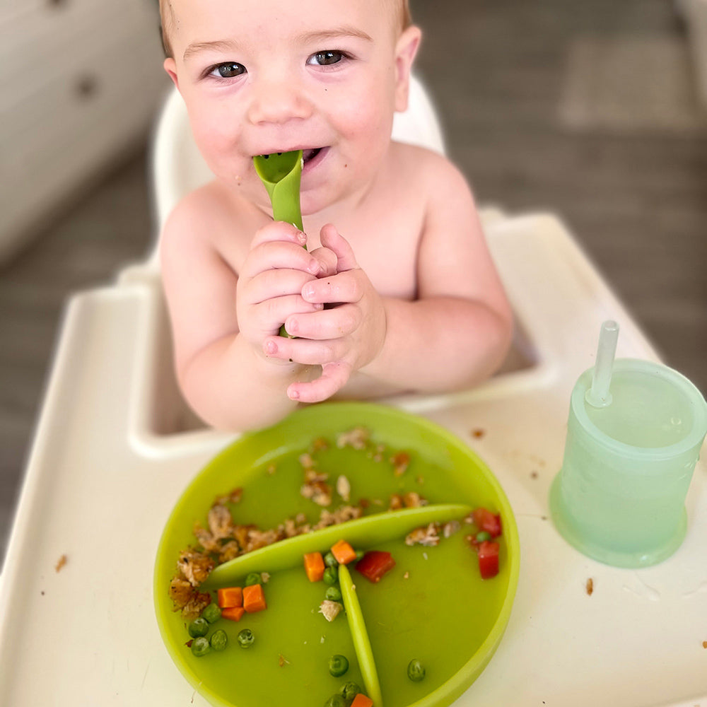 Olababy Silicone Suction Plate for Babies, Divided, 6 Months+
