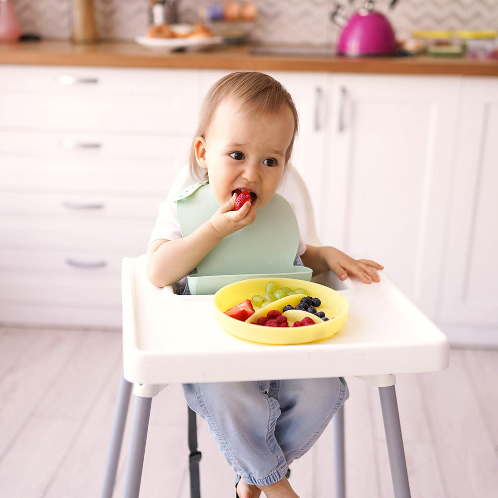 Olababy Silicone Suction Plate for Babies, Divided, 6 Months+