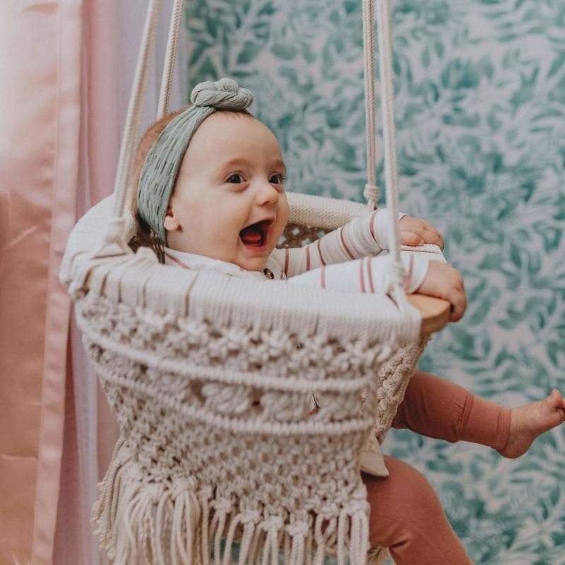 Finn + Emma Macrame Baby and Toddler Organic Cotton Eco-Friendly Swing