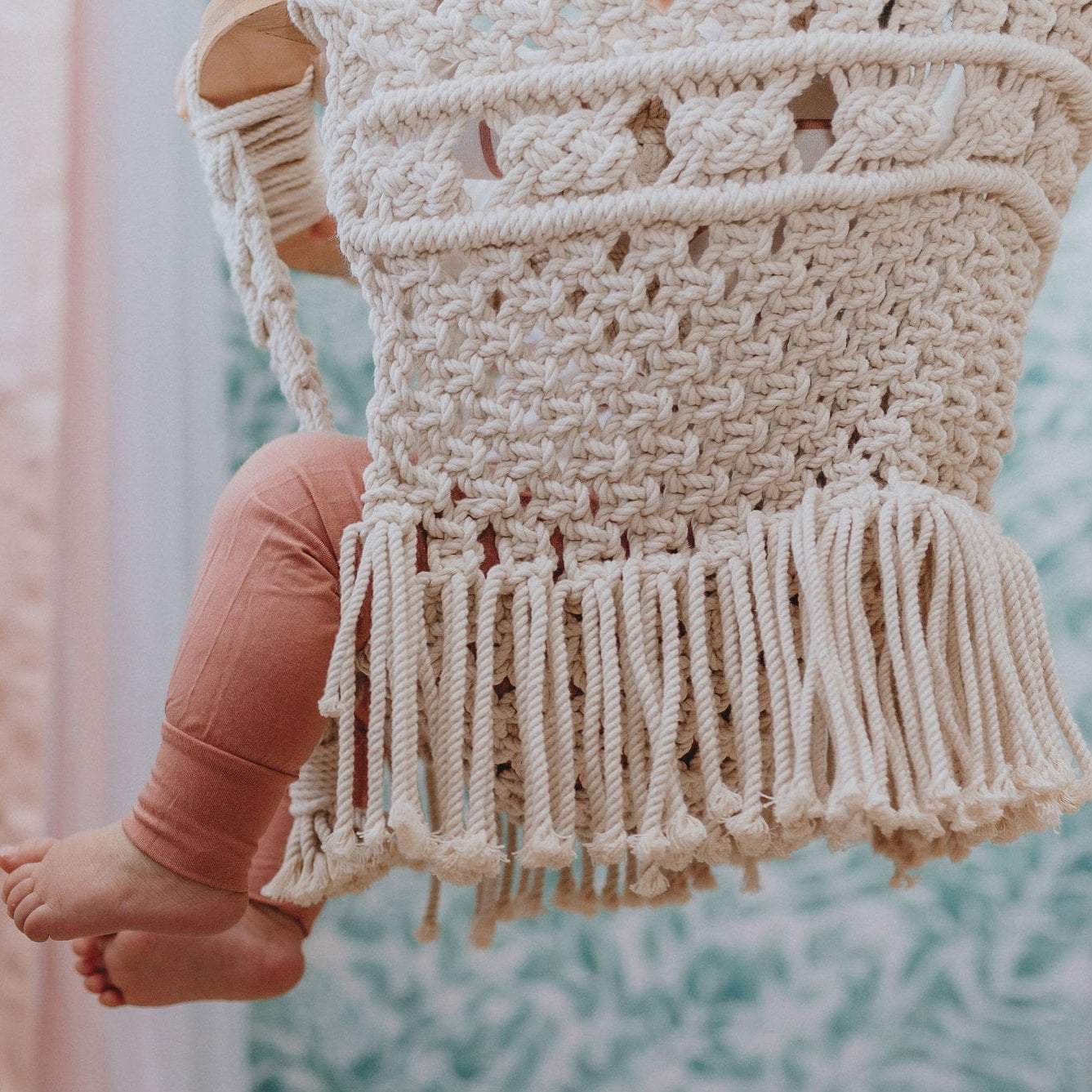 Finn + Emma Macrame Baby and Toddler Organic Cotton Eco-Friendly Swing