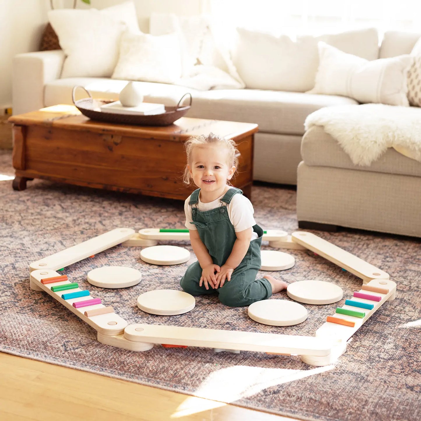 Tiny Land® Eco-Friendly Kids' Wooden Balance Beam