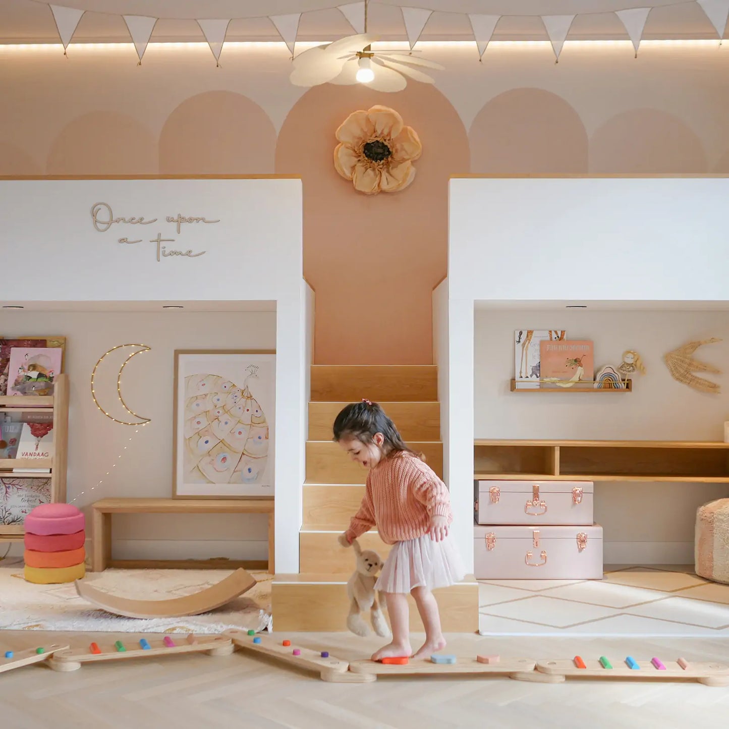 Tiny Land® Eco-Friendly Kids' Wooden Balance Beam