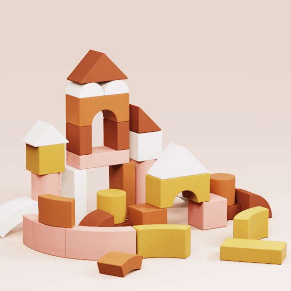 Tiny Land® Boho Mama Best Eco-Friendly Wooden Blocks for Kids – Nature ...