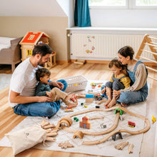 Load image into Gallery viewer, Tiny Land® Eco-Friendly Wooden Train Tracks Set (52 pcs)
