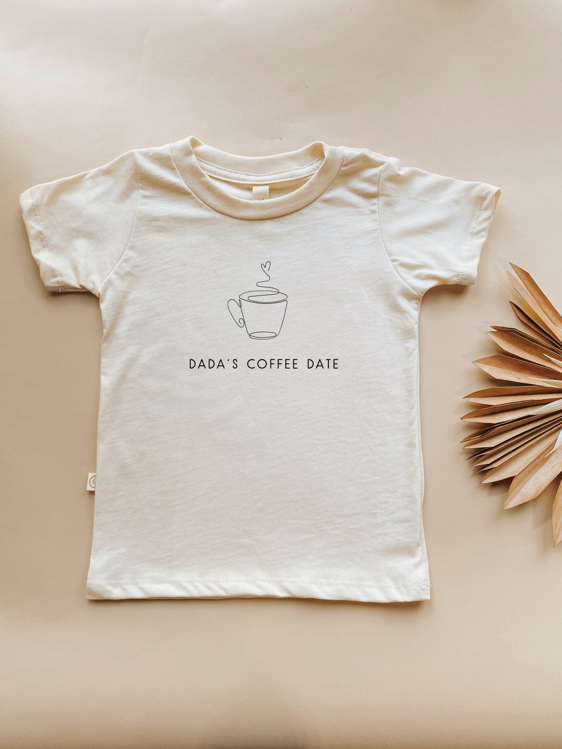 Dada’s Coffee Date Organic Cotton Kids T-Shirt – Short Sleeve, 2T–6T