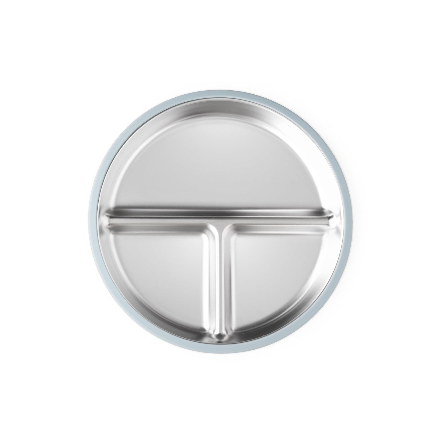 Tots Ground Eco-Friendly Stainless Steel Baby and Toddler Divided Plates PRE-ORDER NOW | Butter Yellow & Baby Blue)