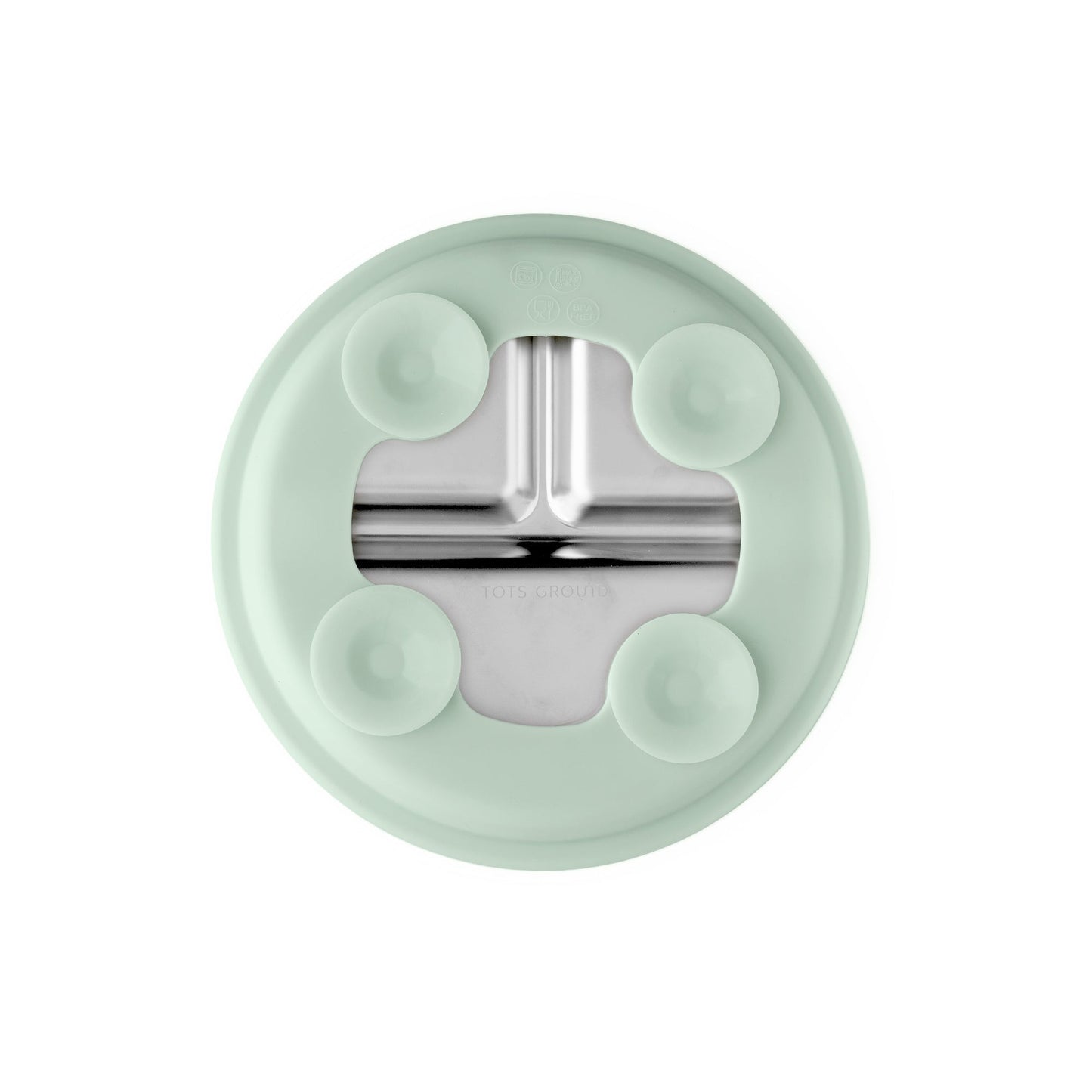 Tots Ground Eco-Friendly Stainless Steel Baby and Toddler Divided Plates - Mocha Mousse & Sage Green - Pre-Order Now
