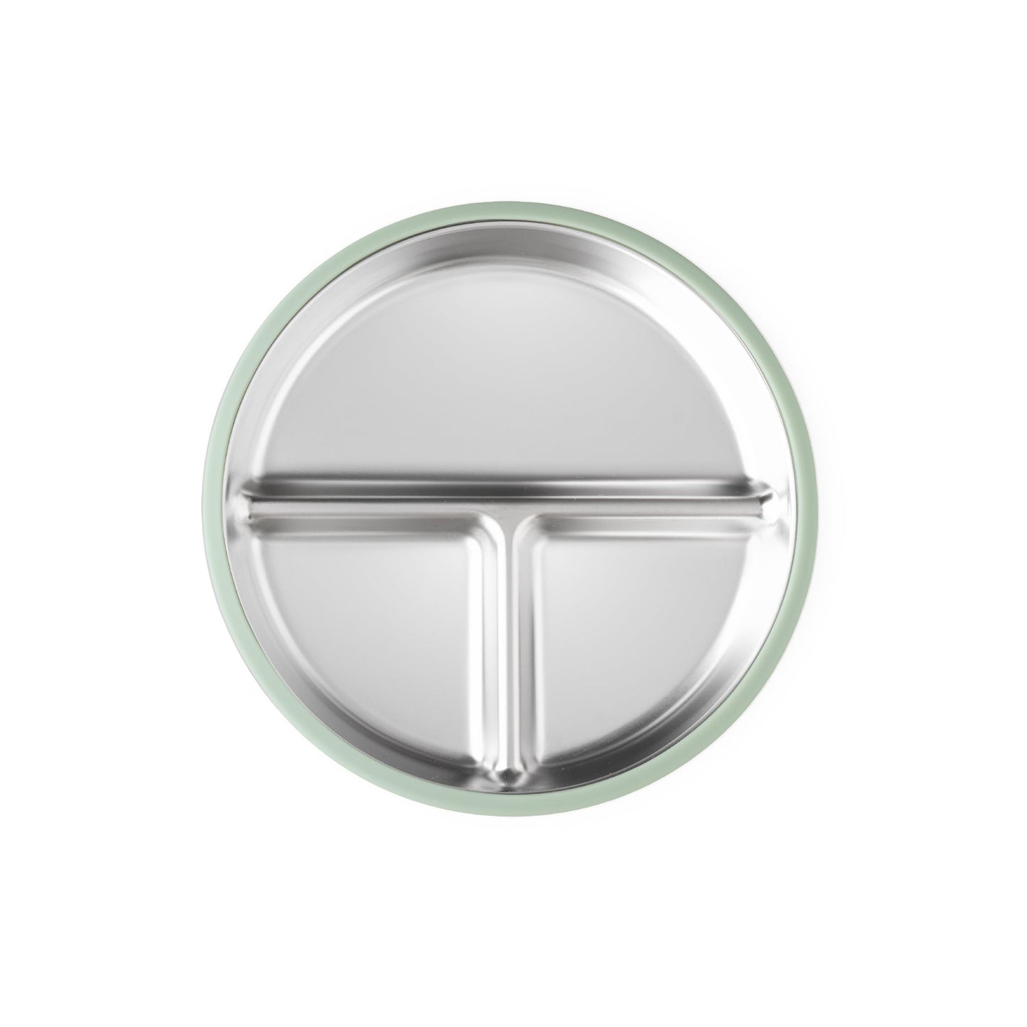 Tots Ground Eco-Friendly Stainless Steel Baby and Toddler Divided Plates - Mocha Mousse & Sage Green - Pre-Order Now