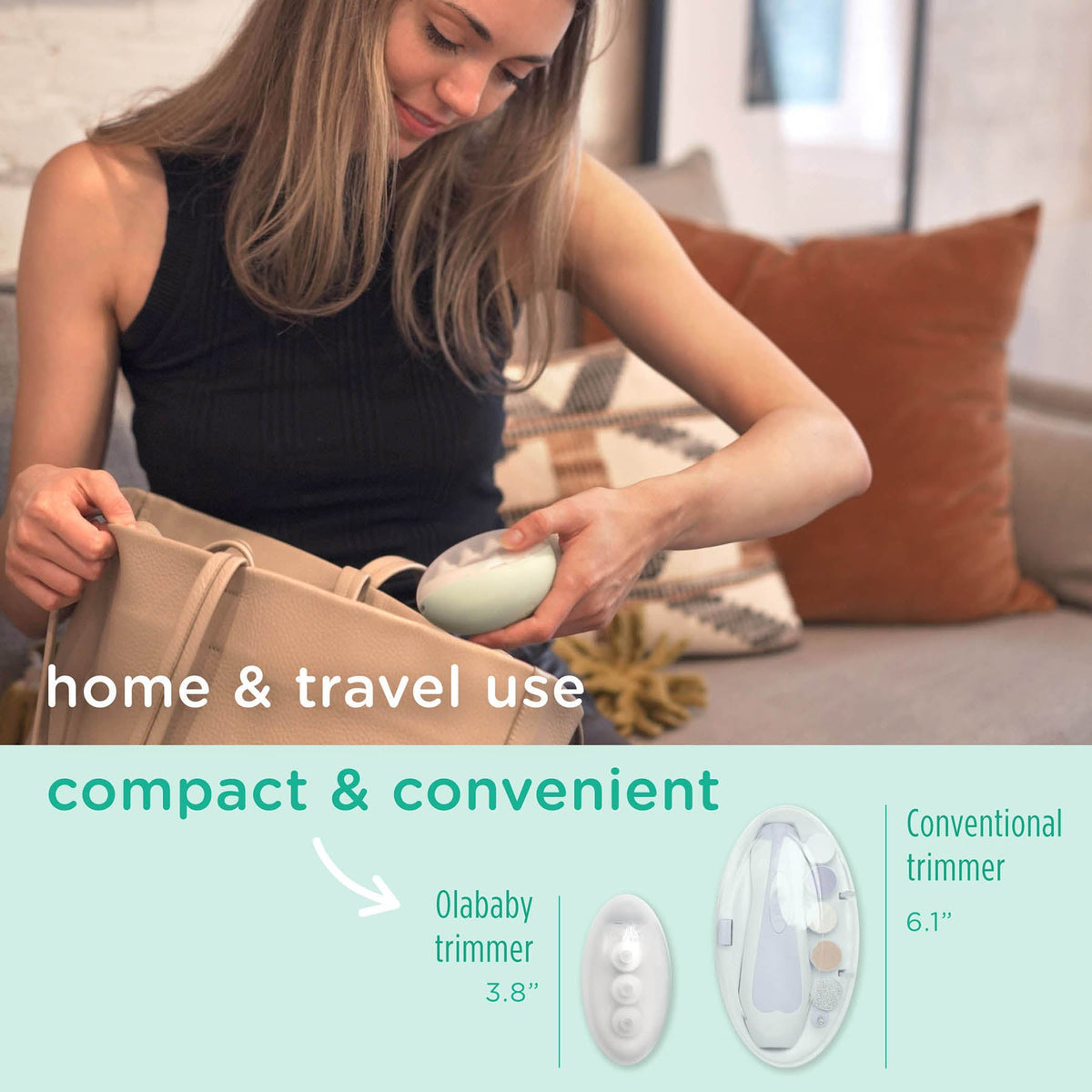 Olababy Electric Baby Nail Trimmer That Files, No Blade, Newborn+