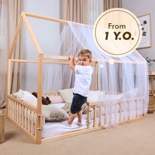 Load image into Gallery viewer, Goodevas Eco-Friendly Wooden Montessori Toddler House Floor Bed | Twin
