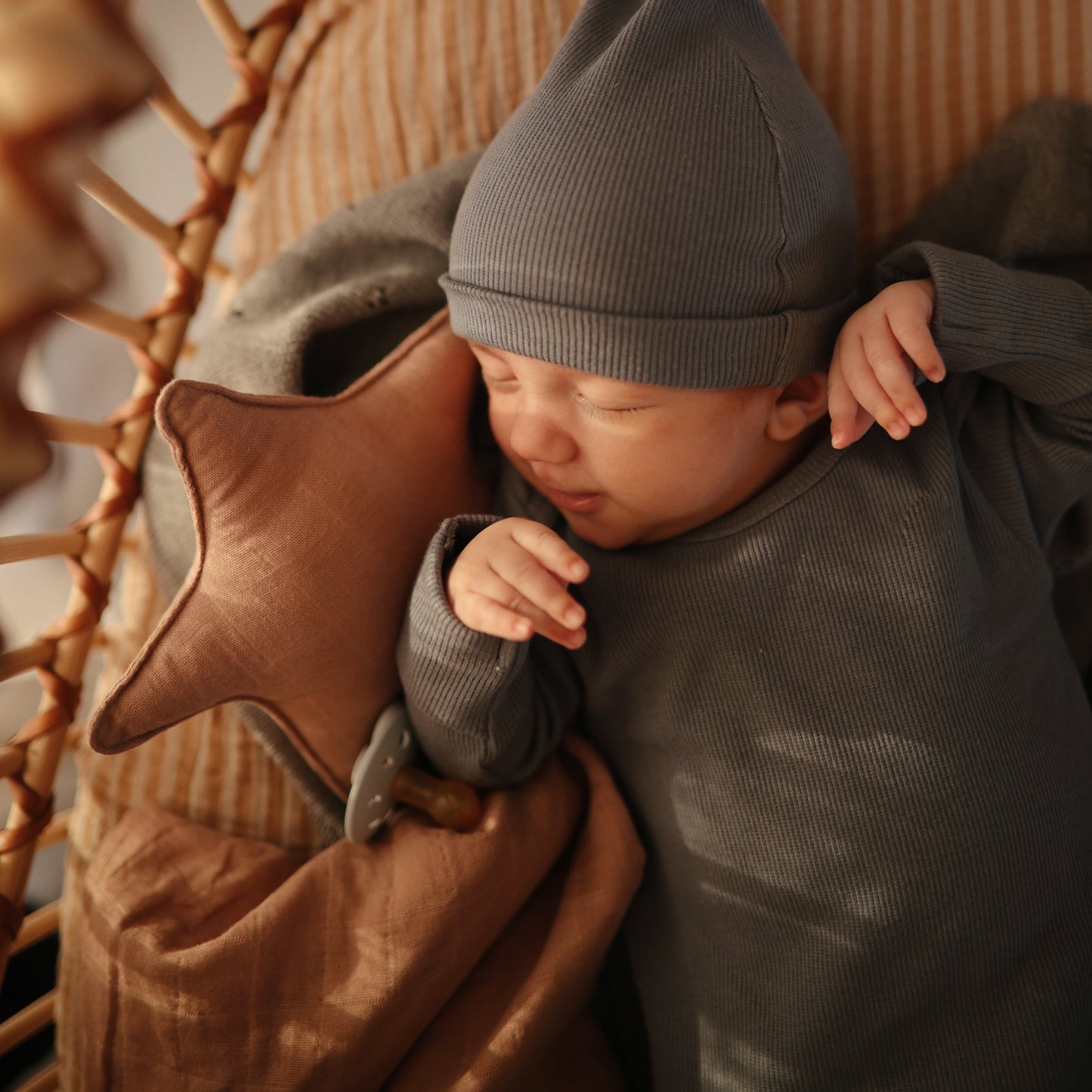 Mushie Organic Cotton Star Baby Lovey Security Blanket