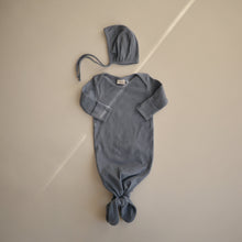 Load image into Gallery viewer, Mushie Organic Cotton Ribbed Baby Bonnet
