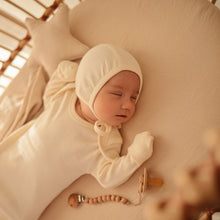 Load image into Gallery viewer, Mushie Organic Cotton Ribbed Baby Bonnet
