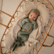 Load image into Gallery viewer, Mushie Organic Cotton Ribbed Baby Bonnet
