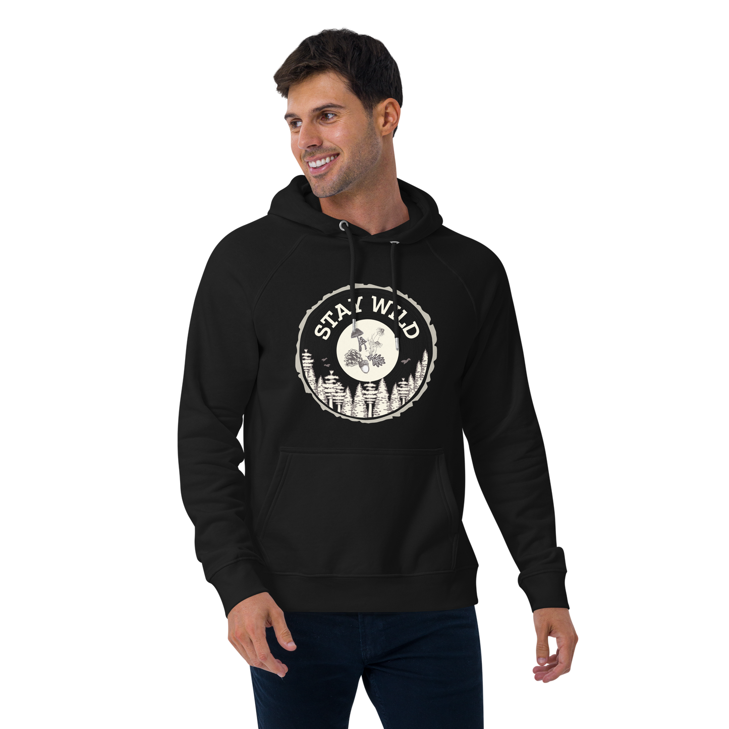 Unisex Adult Organic Cotton Hooded Sweatshirt | Stay Wild