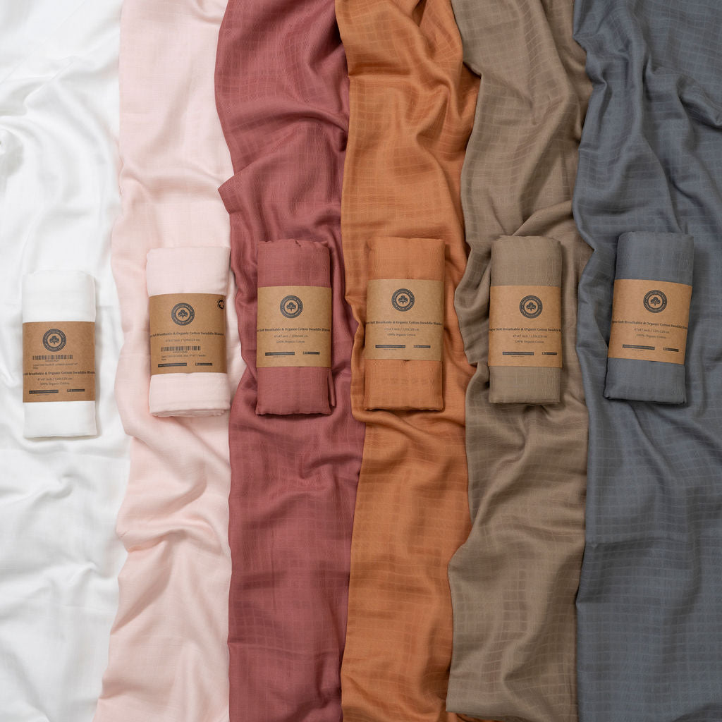 Organic Cotton Mart Eco-Friendly Muslin Swaddle Blankets