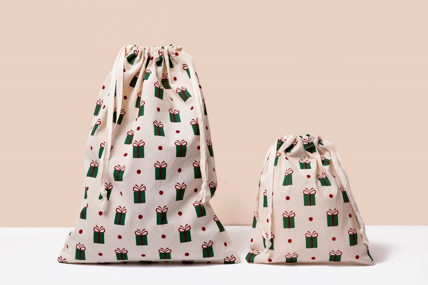 Organic Cotton Cloth Gift Bags - Set of 4