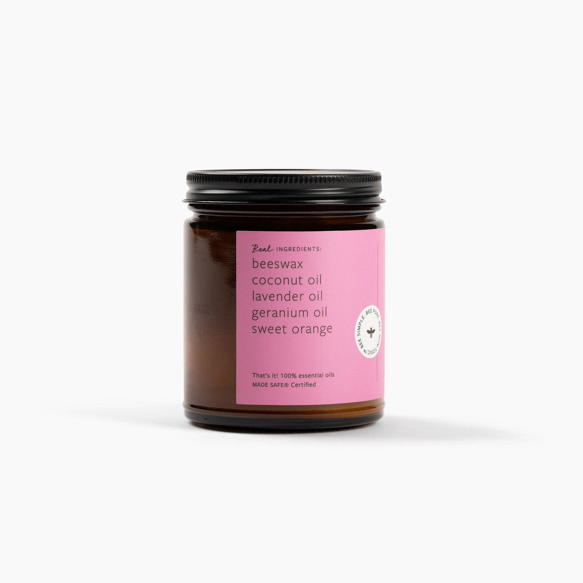 Wildflower Citrus Essential Oil Candle – Beeswax & Coconut, Wooden Wick, 9 oz