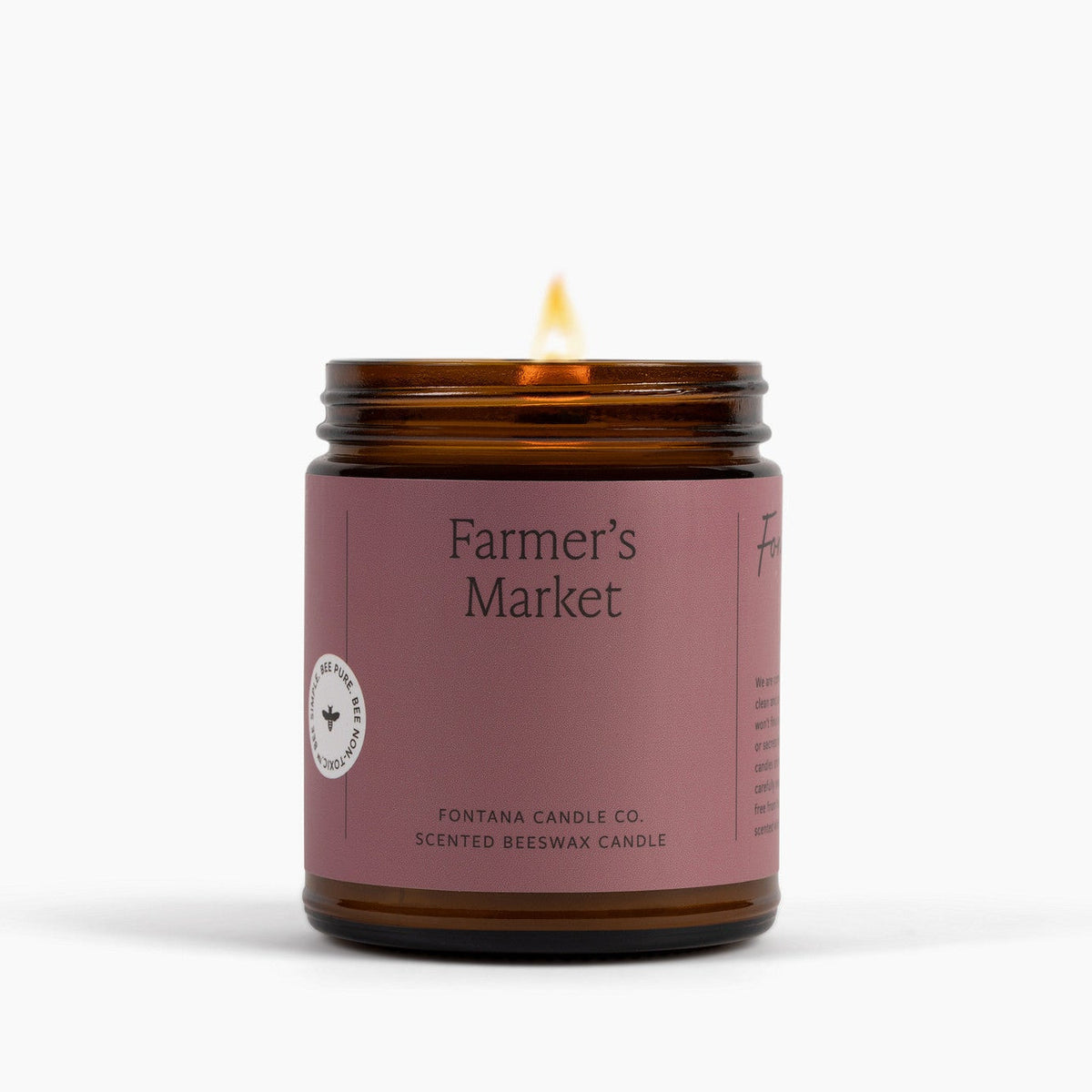 Farmer's Market Essential Oil Candle – Beeswax & Coconut, Wooden Wick, 9 oz