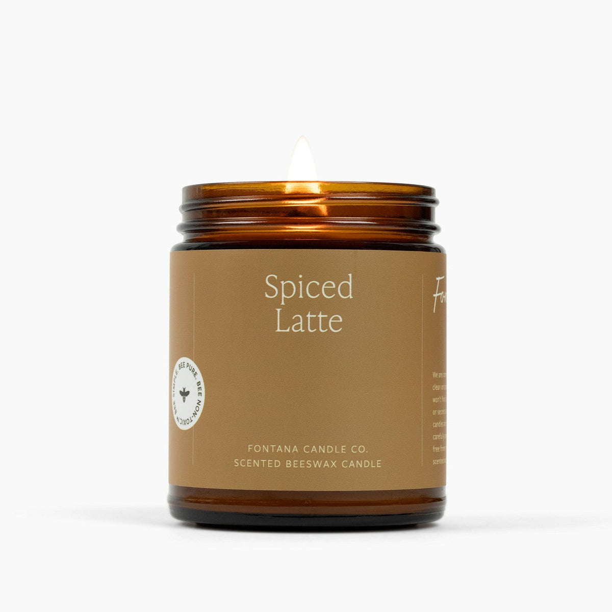 Spiced Latte Essential Oil Candle – Beeswax & Coconut, Wooden Wick, 9 oz