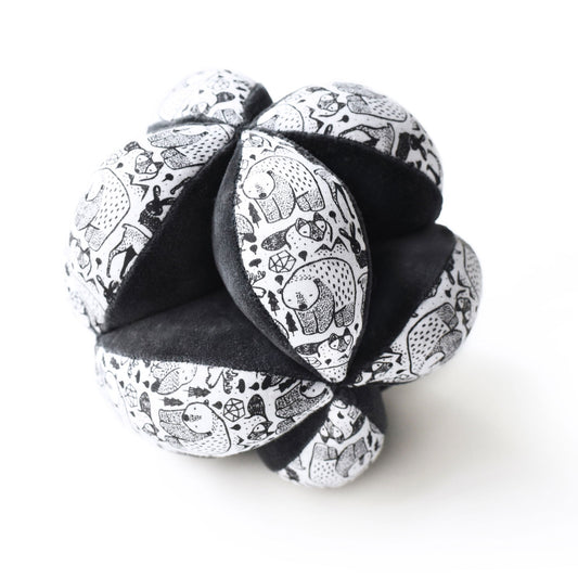 Wee Gallery Organic Cotton Baby Sensory Clutch Ball - Nordic